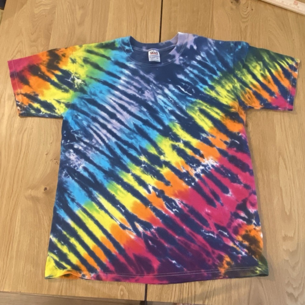 Anvil VintageThe‎ Perfect Tie Dye Large T-shirt Hippy Festival 70's Style